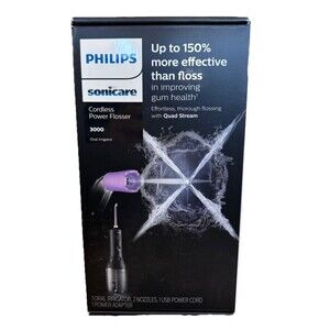 Philips Sonicare Cordless Power Flosser 3000 Water Flosser Black Rechargeable